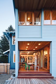 Preservation Props<br><br>Since the house is in a historic district, Beebe and Skidmore’s interventions were constrained by local guidelines, including a stipulation that the walls of the addition couldn’t line up with the walls of the existing house. They bumped the walls in by five feet on either side and painted the addition, clad in siding from Capital Lumber, a color complementary to the original building’s deep, bright blue. "A guy from Boise’s preservation office came by and said, ‘This is a perfect example of how we’d like people to build additions,’" says Dana. "We were pretty proud of that."<br><br>beebeskidmore.com<br><br>capital-lumber.com