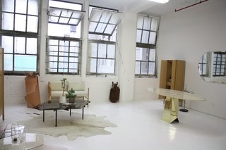 Egg's new showroom. The business is only one year old and their showroom is a very recent addition. The three women work primarily in wood, fully on display here.