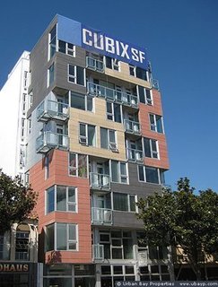 Exterior of the Cubix building in San Francisco.