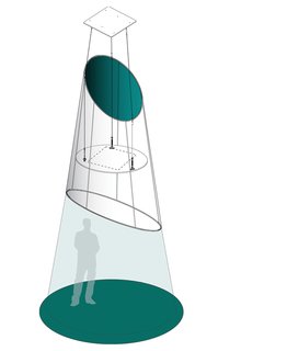 The World of Sound - Photo 1 of 3 - Cone of SilenceArchitects Joel Sanders and Karen Van Lengen worked together on the Sound Lounge at the University of Virginia School of Architecture, where Van Lengen is a professor. Students can sit beneath large lamplike cones that are wired for sound and share playlists as they study, activating a descending sphere of enveloping sound, which is also a casual social unit. Illustration Courtesy Joel Sanders Architect.<br><br>"Critics of new media argue that ubiquitous new devices isolate us," Sanders says. "But mobile technologies like iPhones are audiovisual. Sound now plays an increasingly important role."