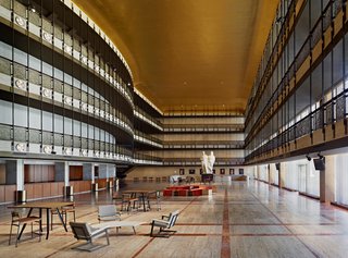 The Ballet's Crown Jewels - Photo 6 of 6 - The Promenade of the David H. Koch Theater featuring seating collections designed by Token (foreground), Egg Collective (middle), and Asher Israelow (background). Photo by Frank Oudeman