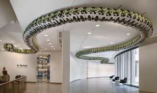 Installation view of Snake Ceiling at the Hirshhorn Museum and Sculpture Garden, Washington D.C., 2012. Photo by Cathy Carver.