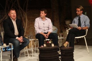 Design Evenings with Dwell and Apartment Therapy - Photo 4 of 4 - Scott Ballantyne of fab.com and Charles Myslinsky of keep.com said it’s all about curation. "The first time you might buy a poster, and then a t-shirt, but then you’re buying furniture because it’s a brand you trust," says Ballantyne.