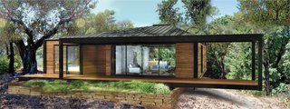 The first built project by Connect: Homes is a Connect 5.2 prefab for a couple in Sonoma, California. The 1,600-square-foot model, sided in cedar, offers two bedrooms and two baths for a base price of $280,000, including delivery, installation, and necessary sitework.