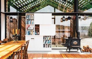 Renovated Garage is the Ultimate Modern Party Space - Photo 2 of 9 - The "tiny but mighty" structure—as Grizzle describes it—packs a wealth of uses into a compact footprint.