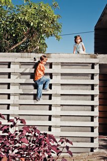 An Innovative Modular Building System in Ecuador - Photo 6 of 10 - Six-year-old twins Nicolas and Constanza use Pentimento as their "little battleground," says Pasternak. "They have some options here that they will not find anywhere else." Among those options are a climbing wall offering easy access to the roof.