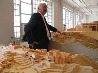 Richard Meier's Practice at 50 - Photo 9 of 10 - Richard Meier on a tour of his firm's model museum in Long Island City, 2010. (Photo: Kelsey Keith)<br><br>Addressing the common practice of architectural competitions, Meier explains, "Sometimes if you do a competition, you know you’re taking a risk of it not happening. Many of them that we’ve done remain unbuilt for us, and unbuilt for anyone. We always look at competitions very carefully to try and determine whether it’s just emotion on the part of the sponsors or it's something real.