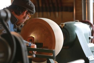 Designer Spotlight: Black Creek Mercantile & Trading Co. - Photo 2 of 5 - Each of Vogel’s pieces are free-form turned by hand.