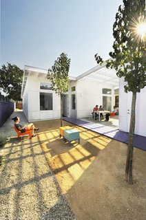 Exterior courtyards and patios allow the residents to enjoy outdoor living.