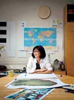 Q&A with Architectural Designer and Artist Maya Lin - Photo 3 of 8 - Maya Lin in her New York City studio. Her latest multimedia work, What is Missing?, is a memorial for extinct species.