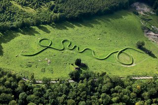 Q&A with Architectural Designer and Artist Maya Lin - Photo 1 of 8 - Lin’s 2004 earthwork Eleven Minute Line in Wanås, Sweden, is inspired, inpart, by the Native American effigy, the Great Serpent Mound, in her native Ohio.