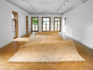 Q&A with Architectural Designer and Artist Maya Lin - Photo 7 of 8 - Flow features undulating wood blocks and is from Bodies of Water.