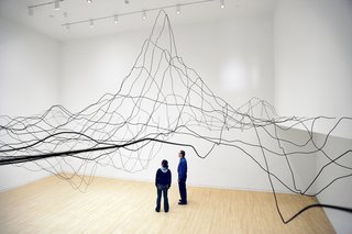 Q&A with Architectural Designer and Artist Maya Lin - Photo 8 of 8 - Water Line, part of Lin’s 2009 show Systematic Landscapes, is made from aluminum tubing and paint, and it is meant to mimic the topography of the ocean floor. "Water is just something I’m fixated on, always have been."