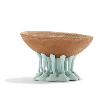Shaping Fluid by Christina Schou Christensen-Ceramics objects with rich and highly viscous glazes.