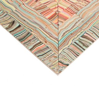 Marbelous Wood – Refraction by Pernille Snedker Hansen-A floor and wall installation inspired by refracted light.