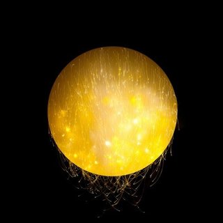 Mare Tranquillitatis by Astrid Krogh-An optical fibre sculpture.