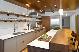 10 Open Kitchen Solutions That Will Get Things Cooking - Photo 7 of 10 - The refrigerator is Sub-Zero, the cooktop and hood are Viking, and the oven is Miele.