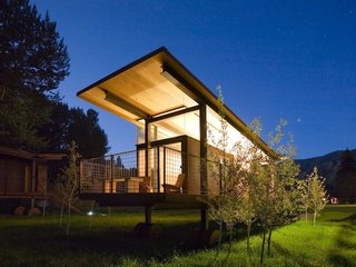 Rolling Huts (Winthrop, United States)A series of six modernist huts created by Tom Kundig of Olson Kundig Architects, the Rolling Huts look like rustic case study homes, a herd of designer cabins that just may exemplify the term 'glamping.' Elevated on stilts, the 200-square-foot structures offer another level of outdoor accommodation. Photos by Chad Kirkpatrick