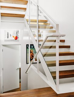 A Midcentury Home Enjoys Views from Every Angle - Photo 6 of 14 - "The treads are open because we wanted to have as much light come down as possible," says Dimster.