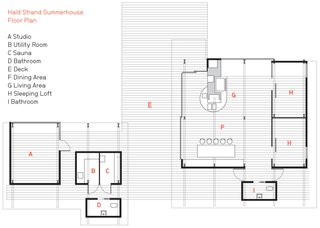 The Hald Strand Summerhouse floor plan.