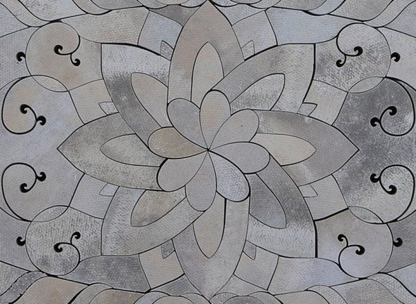Concrete Rug by Alex Chinneck - Photo 2 of 3 - A detail shot of the delicate design, carved 2 inches deep.