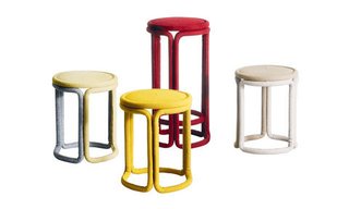 Philippe Malouin - Photo 3 of 3 - Colored stools Malouin crafted solely from fabric, with no interior skeleton for Kvadrat.