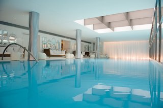 At the hotel's spa, My Blend by Clarins, guests can blissfully lounge and take a dip at the 23 meter swimming pool, the longest ever built in a Paris luxury hotel.