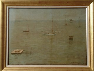 Mist Off Shore oil by William Merritt Chase—G. David's art collection was so famous, when Mist Off Shore and 343 other works were shown in Dusseldorf Germany in 1961, it made headlines in Time magazine.