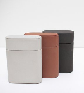 Two Innovative Tea Products - Photo 3 of 3 - Tea Caddy Set—Skillfully made of smooth clay, this storage-friendly tea set includes a traditional bamboo caddy spoon. Available in brown, light grey, and dark grey.