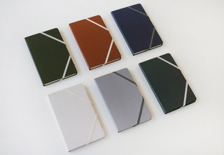 Product Spotlight: Sketchbooks by Makr - Photo 4 of 4 - The durable, water-resistant covered book with an elastic closure comes in six colors: pale gray, clay, slate, terra cotta, hunter, and oxford.