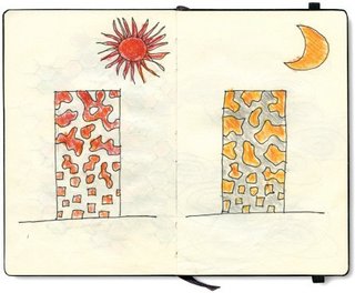 Moleskine Detour: Q&A with Maria Sebregondi - Photo 3 of 6 - Japanese architect Toyo Ito's day and night sketches.