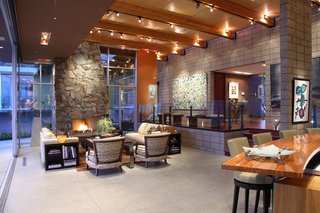 An open floor plan takes advantage of widespread views. Photo by: NuVue Interactive/Lance Gerber.