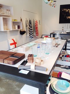The shop has an especially strong selection of tableware: glasses and utensils from Iittala, Hasami porcelain, and a bar board from Michigan designer Jose Regueiro are standouts.