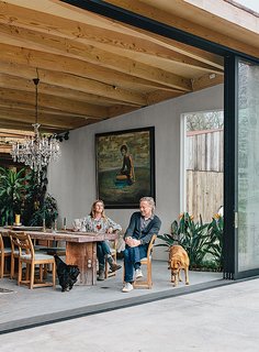 This Home is Complete with an Indoor Jungle - Photo 4 of 5 - When Carlsen and Richardson moved from San Francisco to Sonoma, creating a space to entertain visitors was a priority; sliding glass doors by International Window Corporation provide a warm welcome.
