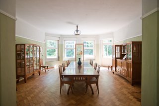 Art Nouveau Architect Henry van de Velde - Photo 4 of 4 - Hendy van de Velde's house, Hohe Papplin Haus in Weimar. Note the bowed out large windows, very Art Nouveau in design, that let in an abundance of natural light. Van de Velde designed the furnishings to match the shape of the room.
