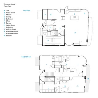 The renovated beach house's floor plans.<br><br>To learn more about the Cranston Residence project and its players, please visit www.3palmsproject.com