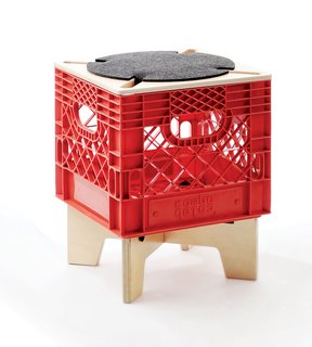 6 Noteworthy Designs from Salone Satellite 2013 - Photo 2 of 4 - Combo ColabXtool seating is a collection of portable, modular stools crowned with standard plastic crates.