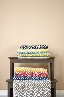 American Made Design: Galbraith & Paul - Photo 3 of 3 - Textiles, including the Lattice pattern, are produced by staff that work at eight-yard-long printing tables, pressing woodblocks into fabric and hand-printing to order.