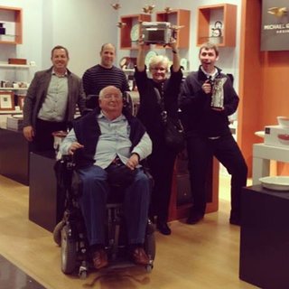 Donald Strum: Behind Great Product Design - Photo 1 of 5 - Here's Michael Graves (front) along with Donald Strum (back right) in one of the jcpenney shops-within-a-shop dedicated to the Graves line.