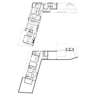 Boyle Residence Floor Plan<br><br>A Entry<br><br>B Living Room<br><br>C Outdoor Dining Room<br><br>D Formal Dining Area<br><br>E Kitchen<br><br>F Family Room<br><br>G Master Bedroom<br><br>H Master Bathroom<br><br>I Bedroom<br><br>J Bathroom<br><br>K Deck<br><br>L Exercise Studio<br><br>M Garage<br><br>N Office