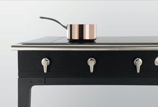The collection's stovetop is ultra-slender because it uses induction heat.