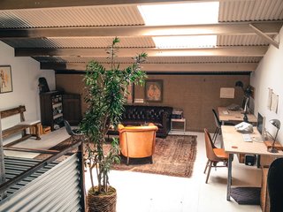 Number Five: A Co-Working Space in Venice Beach - Photo 1 of 14 - The Number Five co-working space is shared by Paul Anderson and Brett Woitunski of Yardwork Co., Mathew Gerson, who turns ideas into viable businesses (his last venture was Sir Richard’s Condoms), and Domenica Peterson, a couture seamstress who also runs the nonprofit Global Action Through Fashion. Photo by Marc Alt