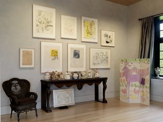 Andy Warhol at The Brant Foundation Study Center - Photo 4 of 15 - According to Brant, during his early years Andy often contributed illustrations to Tiffany’s seasonal ads—including these nativity drawings from a Christmas campaign. Commercial drawings of Andy's like these were one of the first times he would use transfers from stamps, a process which would later be used on drawings of Jackie Kennedy and other works.<br><br>Credit Stefan Altenburger, Courtesy The Brant Foundation