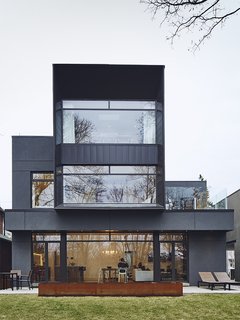 When the Casali family gave Michael Krus and Prishram Jain of TACT Architecture free rein to work with unconventional materials, the architects responded by creating a geometric 4,300-square-foot smart home encased in aluminum panels by Agway Metals.