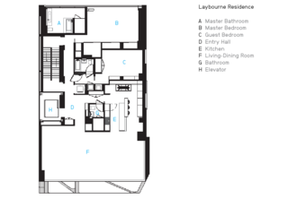 Eye in the Sky: Urban Apartment Overlooking NYC's The High Line - Photo 7 of 9 - The Laybourne Residence's floorplan.