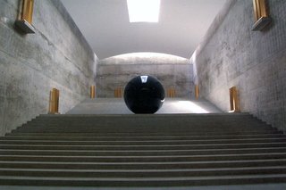 A Texas Couple Builds Their Cast-In-Place Concrete Dream Home - Photo 17 of 17 - Walter De Maria's 2004 Time/Timeless/No Time sits within a grand subterranean hall, its gleaming surface reflective the sunlight from above. When the sun sets, the space becomes far darker and the sculptures more mysterious. Photo Courtesy 準建築人手札網站 Forgemind ArchiMedia via flikr.