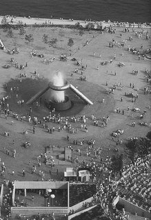 Philip A. Hart Plaza and Horace E. Dodge and Son Memorial Fountain, Detroit, Michigan<br><br>Located on the banks of the Windsor River, the Philip A. Hart Plaza was designed by architecture firm Smith, Hinchman & Grylls with the help of Isamu Noguchi.