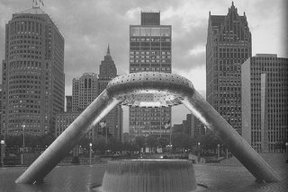 Heralded as a cultural landmark when completed in 1979, the plaza features a sculptural fountain designed by Noguchi. For more on the plaza, Docomomo offers a good history.