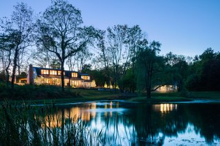 Large windows are located in every room to ensure views of the pond remain unobstructed.