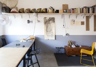 "Most of us overlap on informal and formal ventures all the time," Benson says. "I'm currently working on some pro-bono work with one of the downstairs neighbors on design research. The parking lot serves as a living laboratory at times as well."